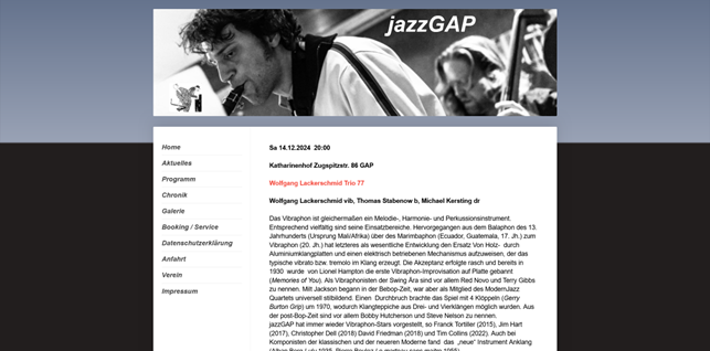 Konzerttipp: Morgen Abend in GAP! Das Wolfgang Lackerschmid Trio 77